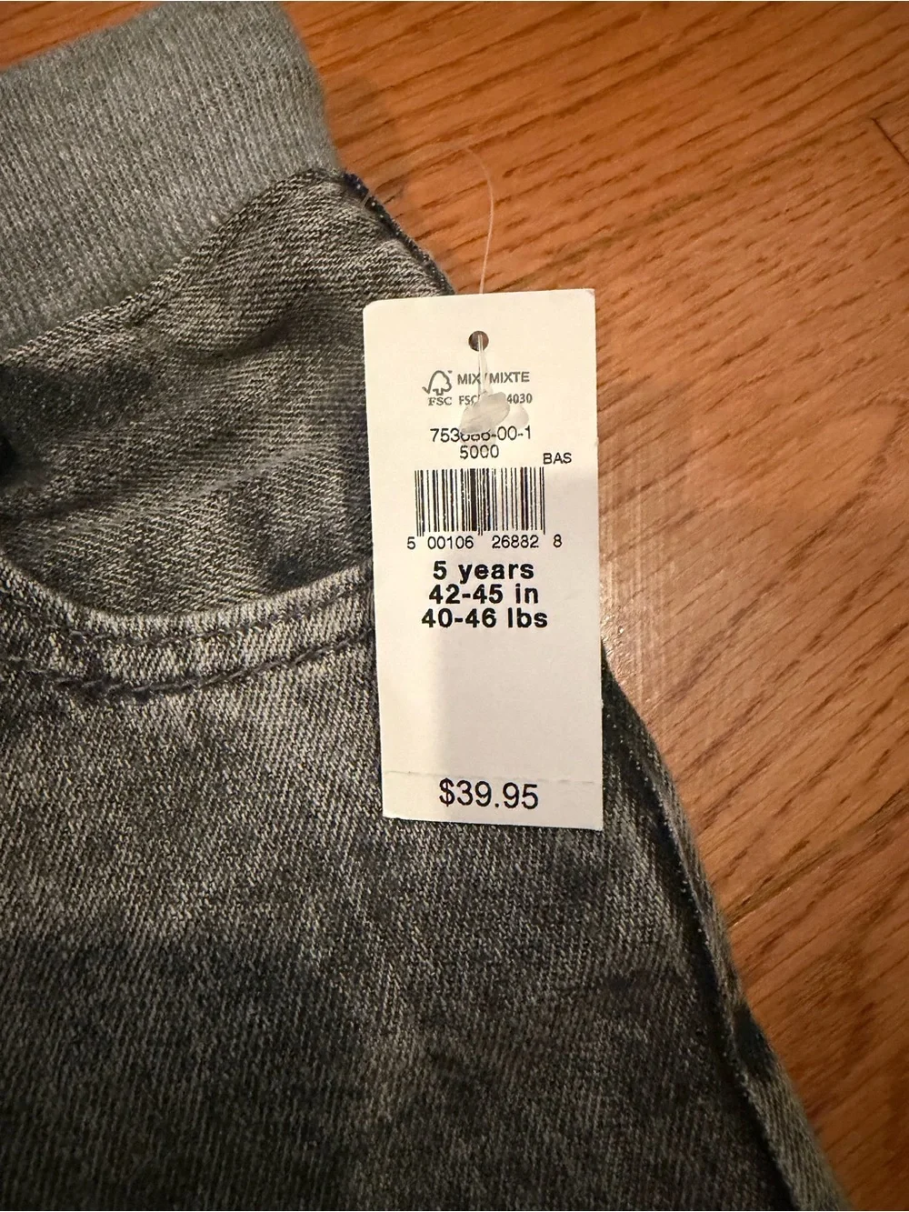 GAP Kids’ Gray Straight-Leg Jeans with Knit Waist